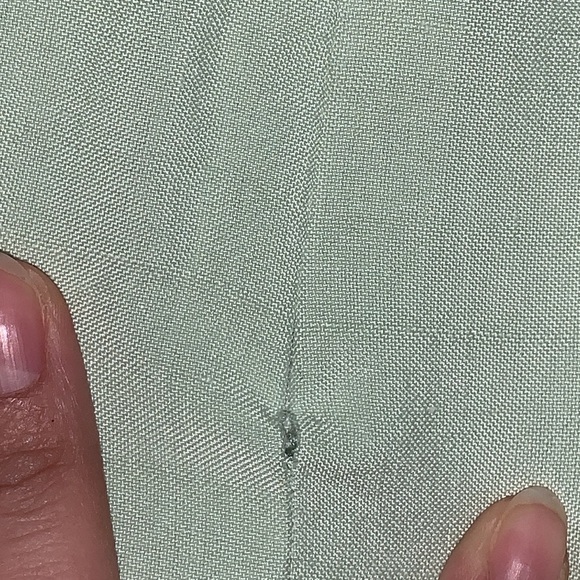 Silk Minty Green Worth Petite Vintage Mini/midi Dress with mini pockets (Size 4) - Picture 6 of 9